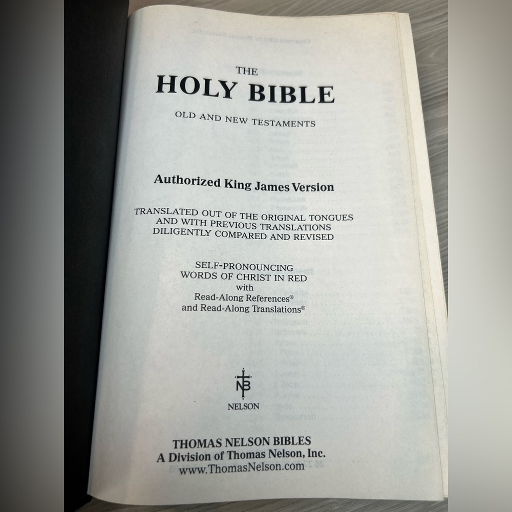 Nelson Thomas Holy Bible King James Version GIANT PRINT Jesus Red Letter - Picture 2 of 5